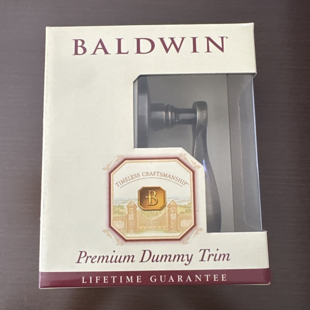 Baldwin Premium Dummy Trim Wave Lever Satin Brass&Black Left Hand 95455.050.LDM